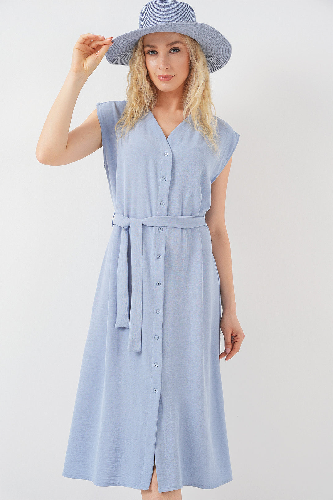 Bigdart Robe Ayrobin Femme Sans Manches 2568 - Bleu
