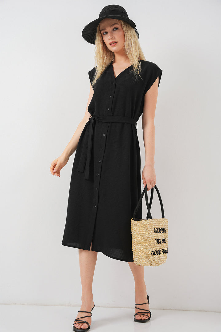 Bigdart Robe Aérobin à Ceinture Sans Manches Femme 2568 - Noir