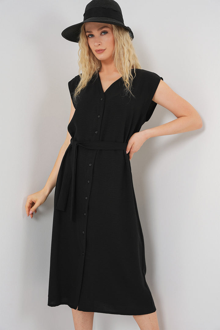 Bigdart Robe Aérobin à Ceinture Sans Manches Femme 2568 - Noir