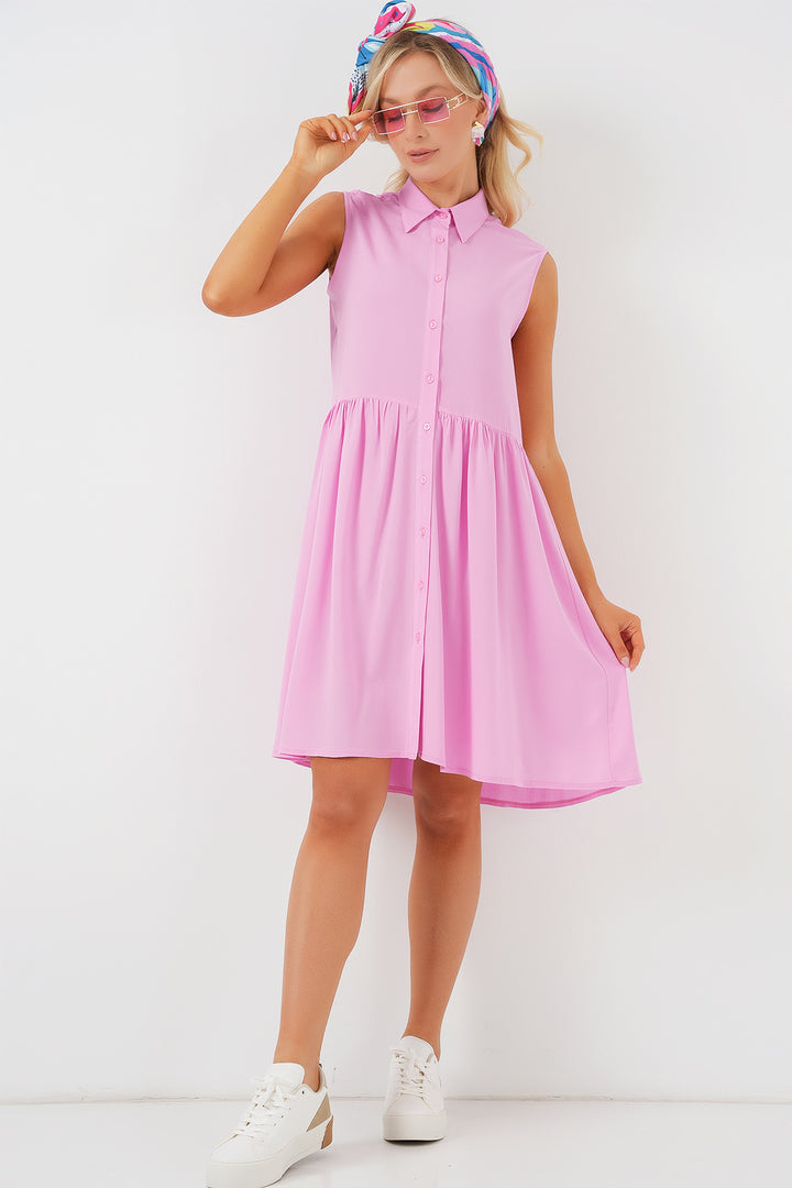Bigdart Robe midi sans manches pour femme 2563 - Rose