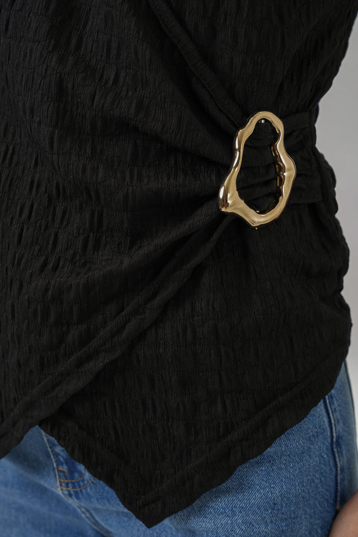 Bigdart Blouse tricotée sans manches pour femmes 988 - Noir