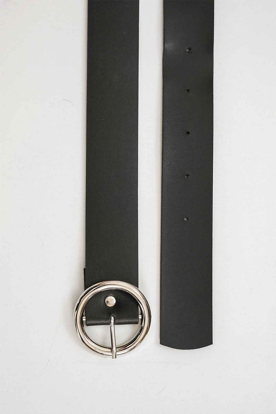 Bigdart Ceinture en simili cuir noire avec boucle pour femme 010124