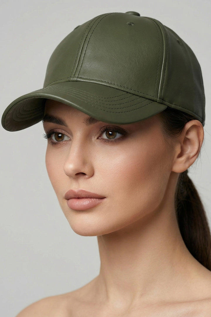 Bigdart Chapeau en simili cuir pour femme 010195 - Kaki