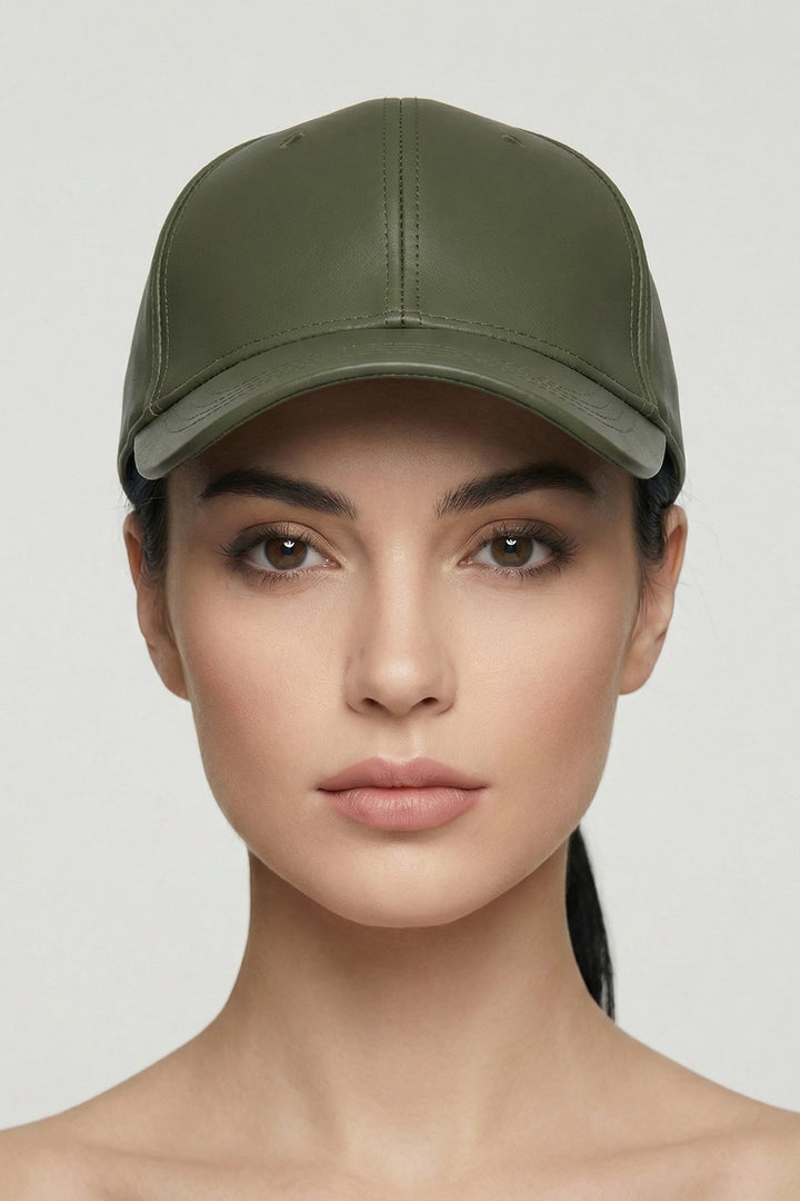 Bigdart Chapeau en simili cuir pour femme 010195 - Kaki