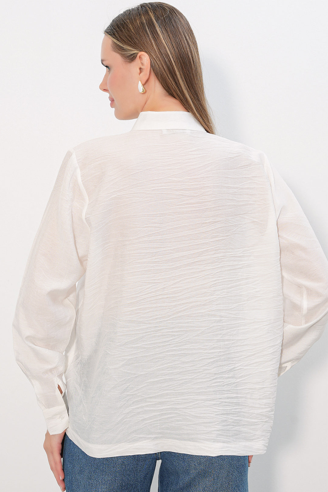 Bigdart Chemise à lacets design femme 20405 - Blanc