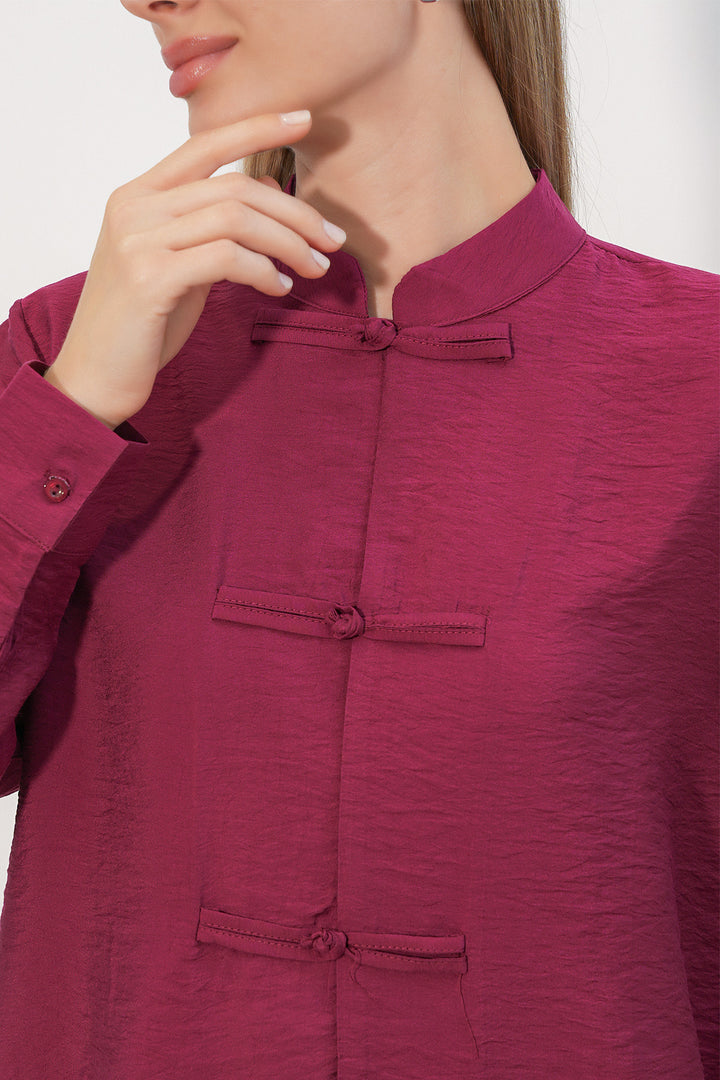 Bigdart Chemise à lacets design femme 20405 - Bordeaux