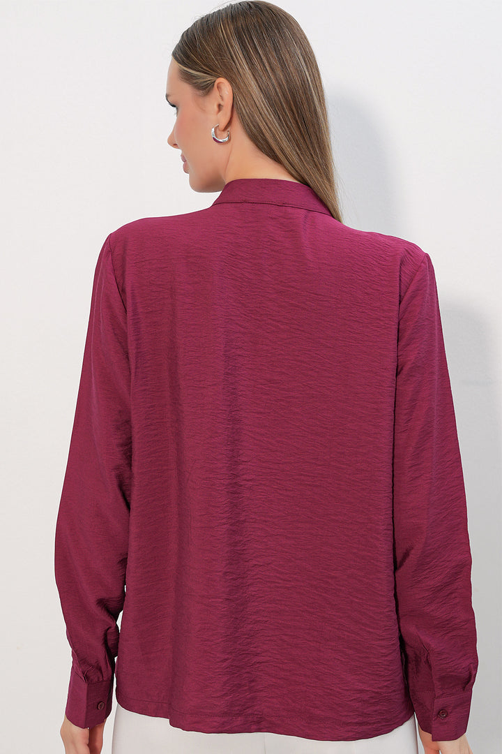 Bigdart Chemise à lacets design femme 20405 - Bordeaux