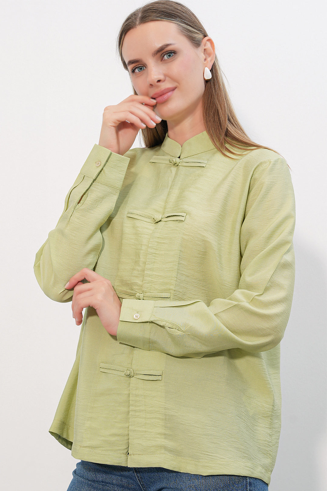 Bigdart Chemise à lacets design femme 20405 - e.Vert