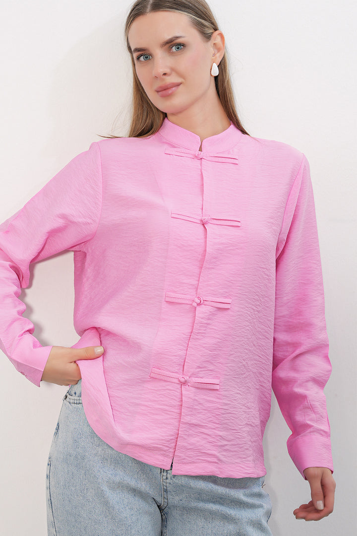 Bigdart Chemise à lacets design femme 20405 - Rose