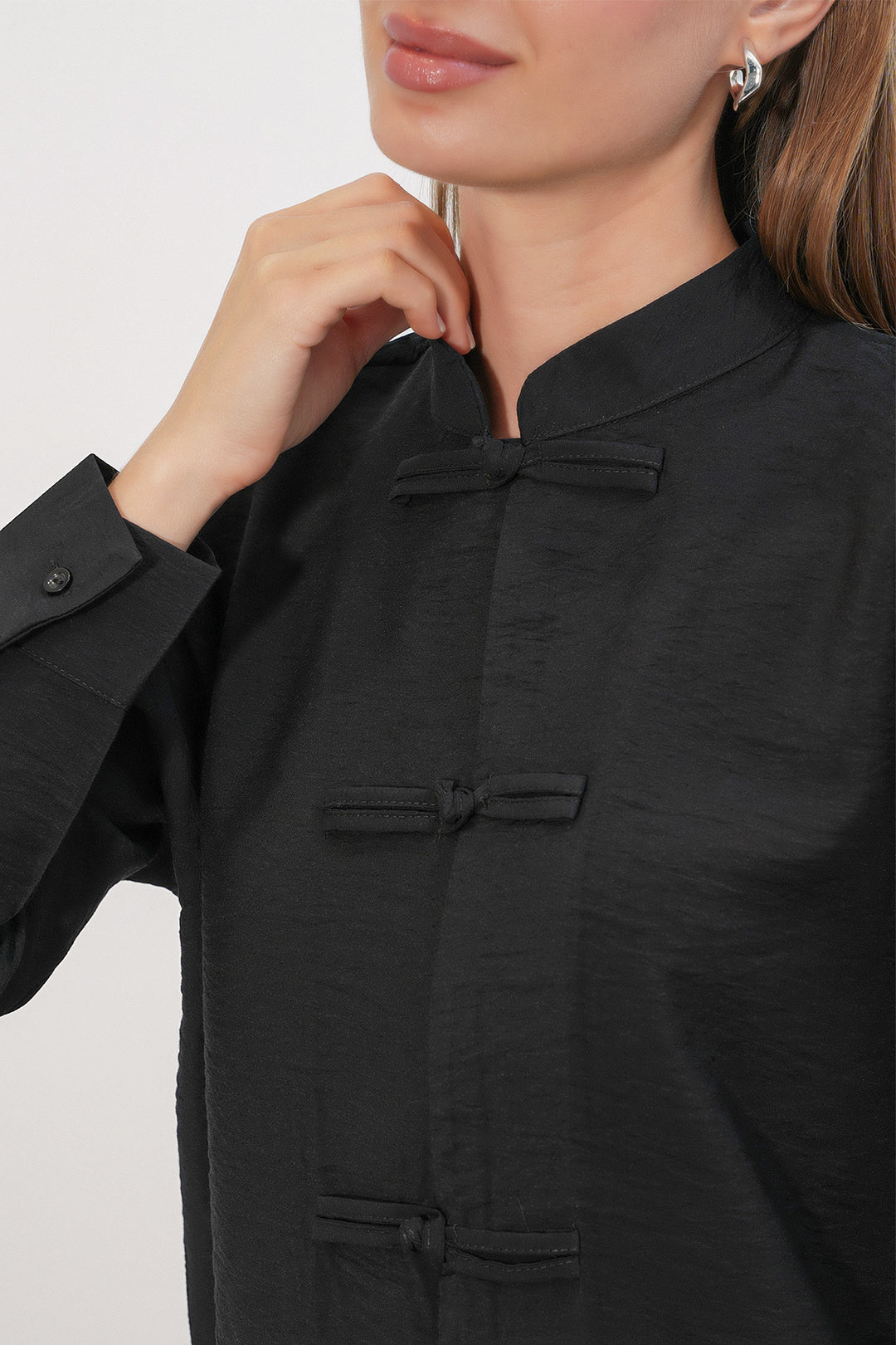 Bigdart Chemise à lacets design femme 20405 - Noir