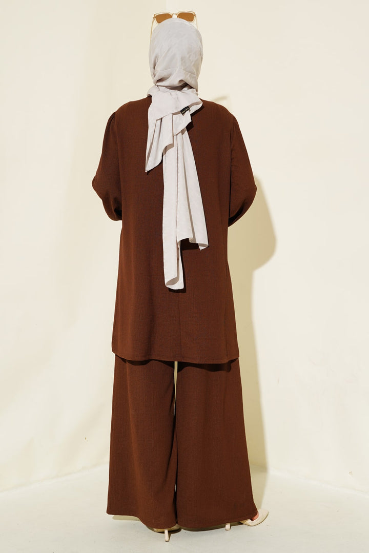 Bigdart Ensemble tunique et pantalon en brun pour femme 6663 - Marron
