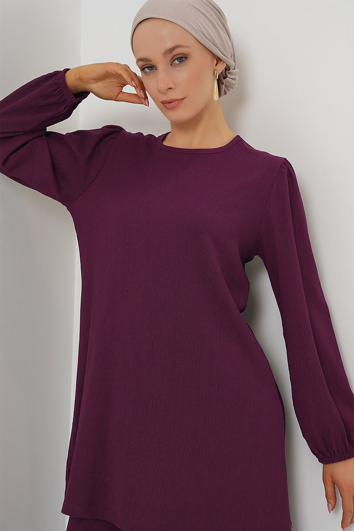Bigdart Ensemble haut et bas en tunique pour femme 6663 - Violet