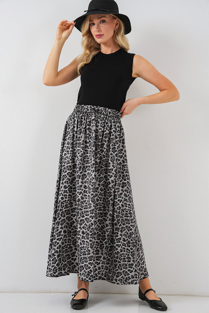 Bigdart Jupe longue en ayrobin pour femmes 8050 - Anthracite