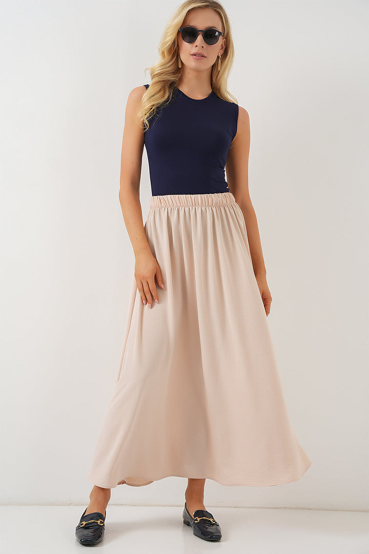 Bigdart Jupe longue en ayrobin pour femmes 8050 - Beige