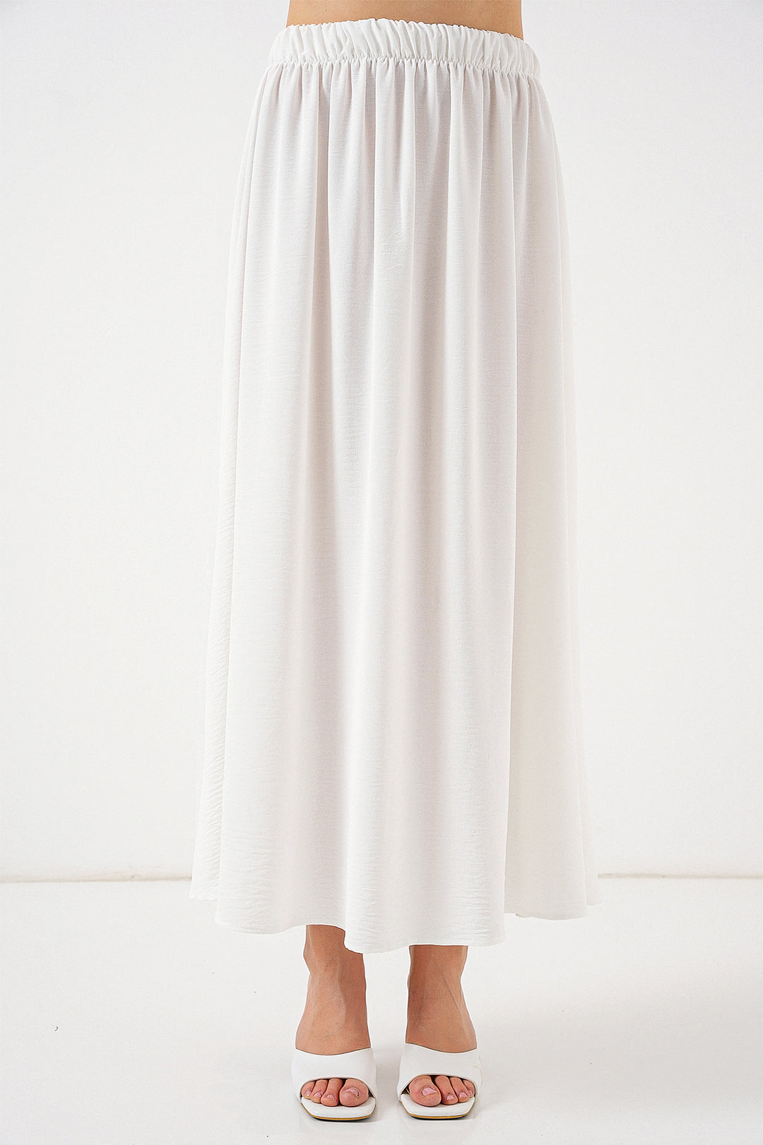Bigdart Jupe longue en ayrobin pour femmes 8050 - Blanc