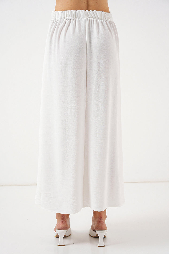 Bigdart Jupe longue en ayrobin pour femmes 8050 - Blanc