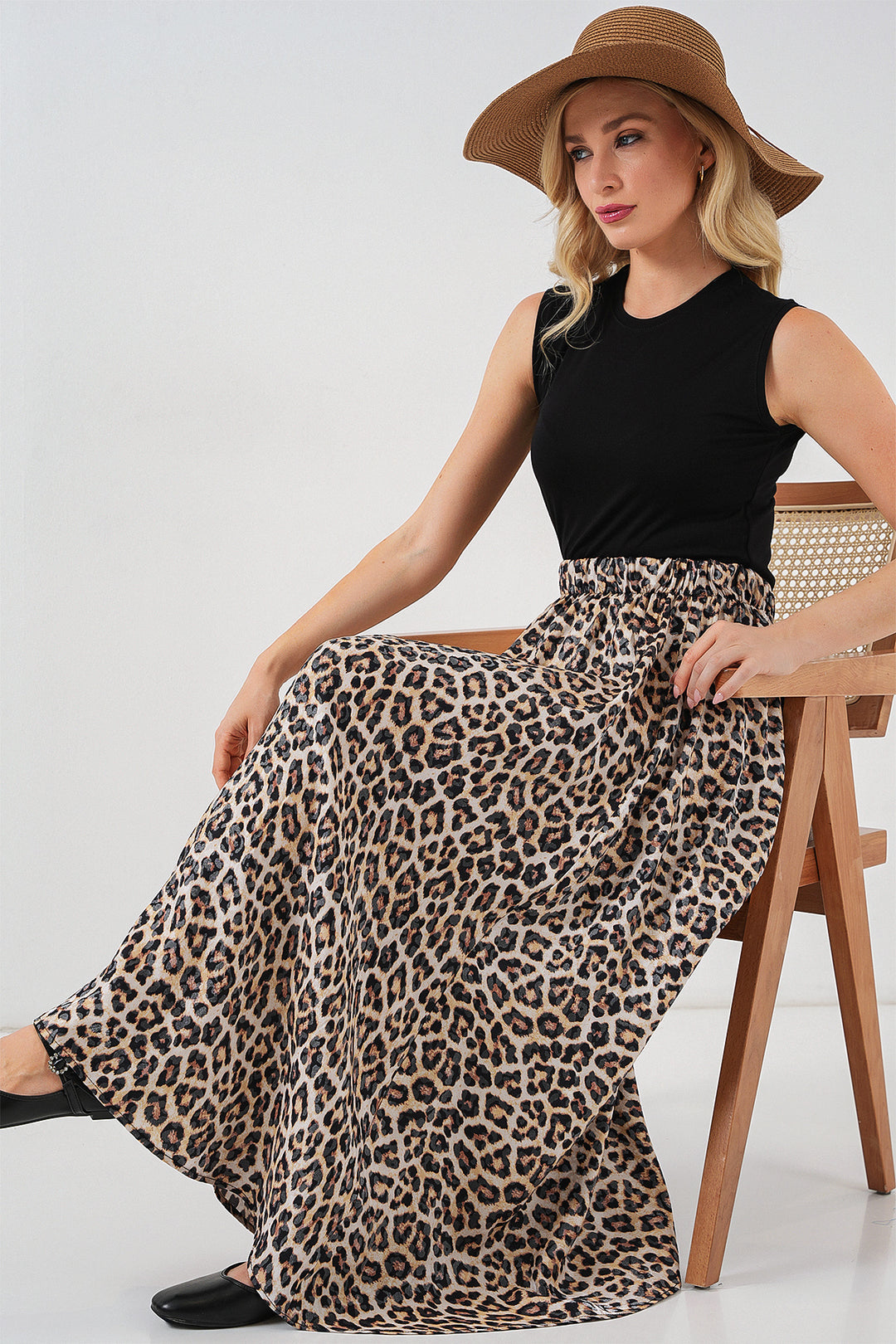 Bigdart Jupe longue en ayrobin pour femmes 8050 - Marron chocolat