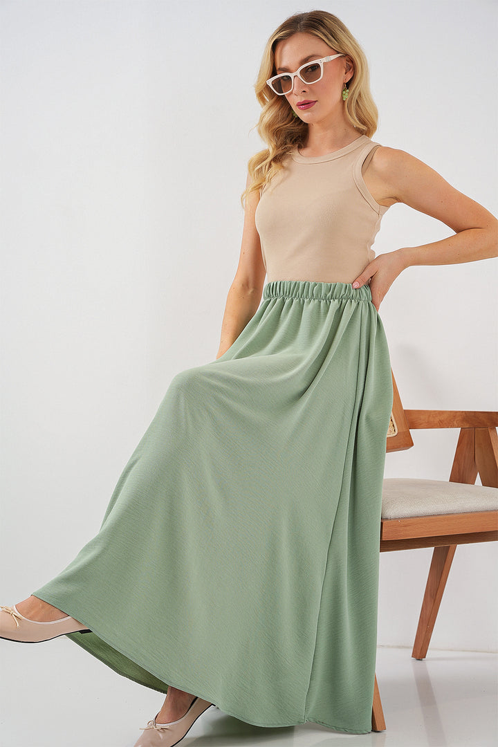 Bigdart Jupe longue en ayrobin pour femmes 8050 - Vert d'eau