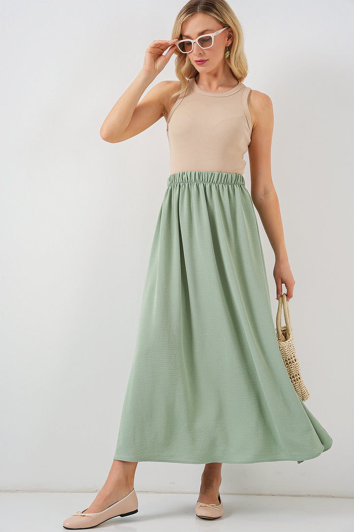Bigdart Jupe longue en ayrobin pour femmes 8050 - Vert d'eau