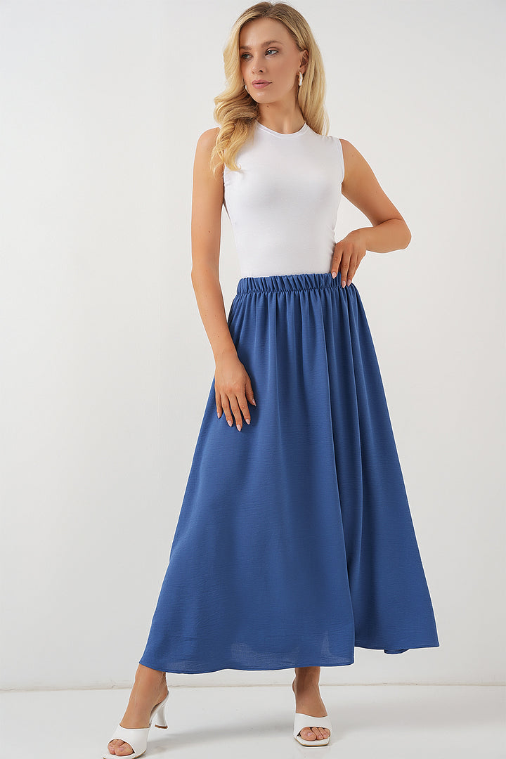 Bigdart Jupe longue en ayrobin pour femmes 8050 - Indigo