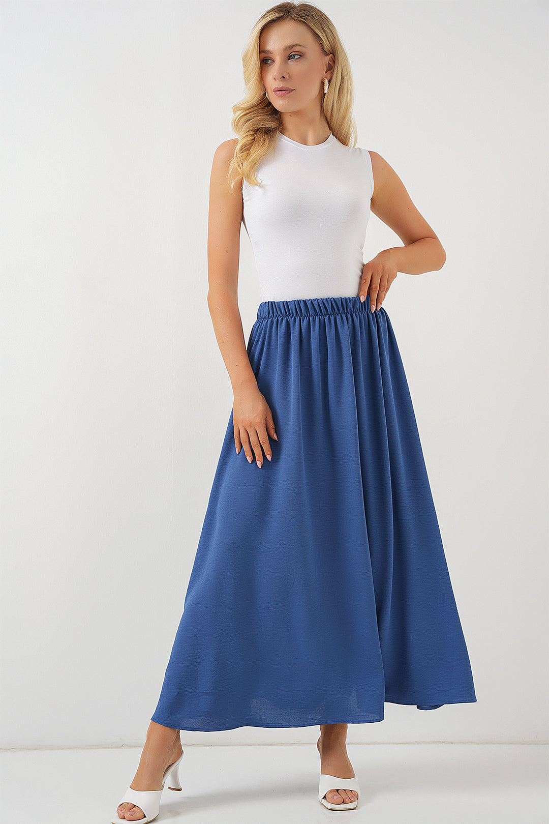 Bigdart Jupe Longue en Ayrobin pour Femme 8050 - Indigo