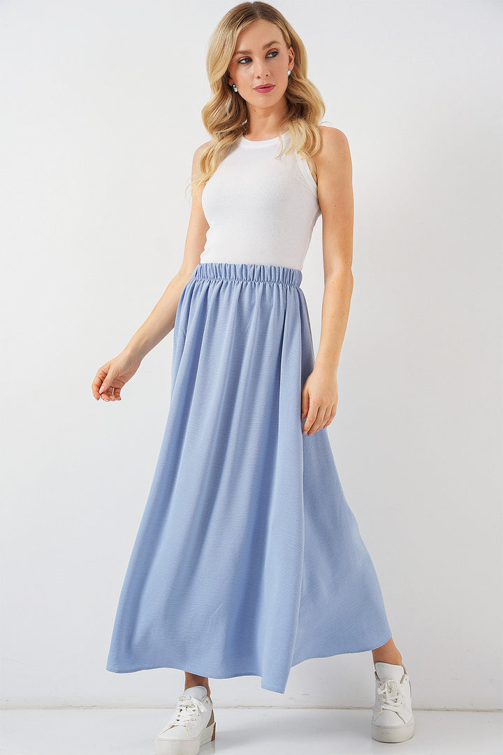 Bigdart Jupe longue en ayrobin pour femmes 8050 - Bleu