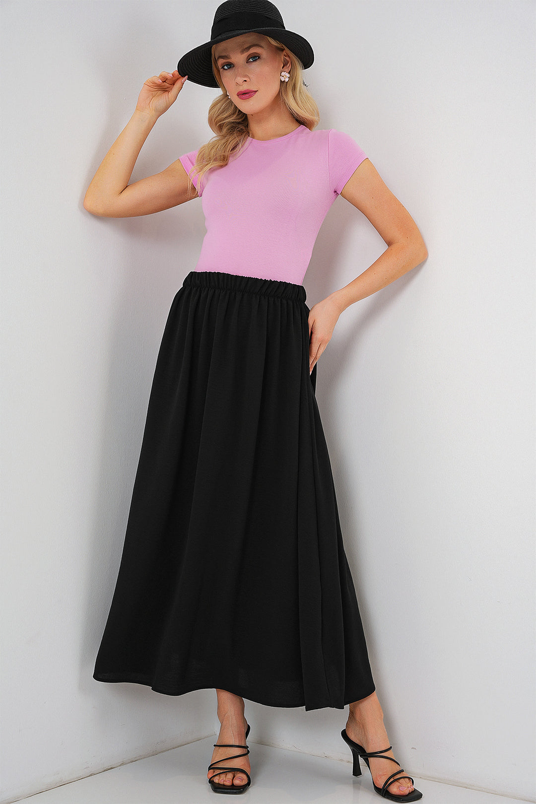 Bigdart Jupe longue en ayrobin pour femmes 8050 - Noir