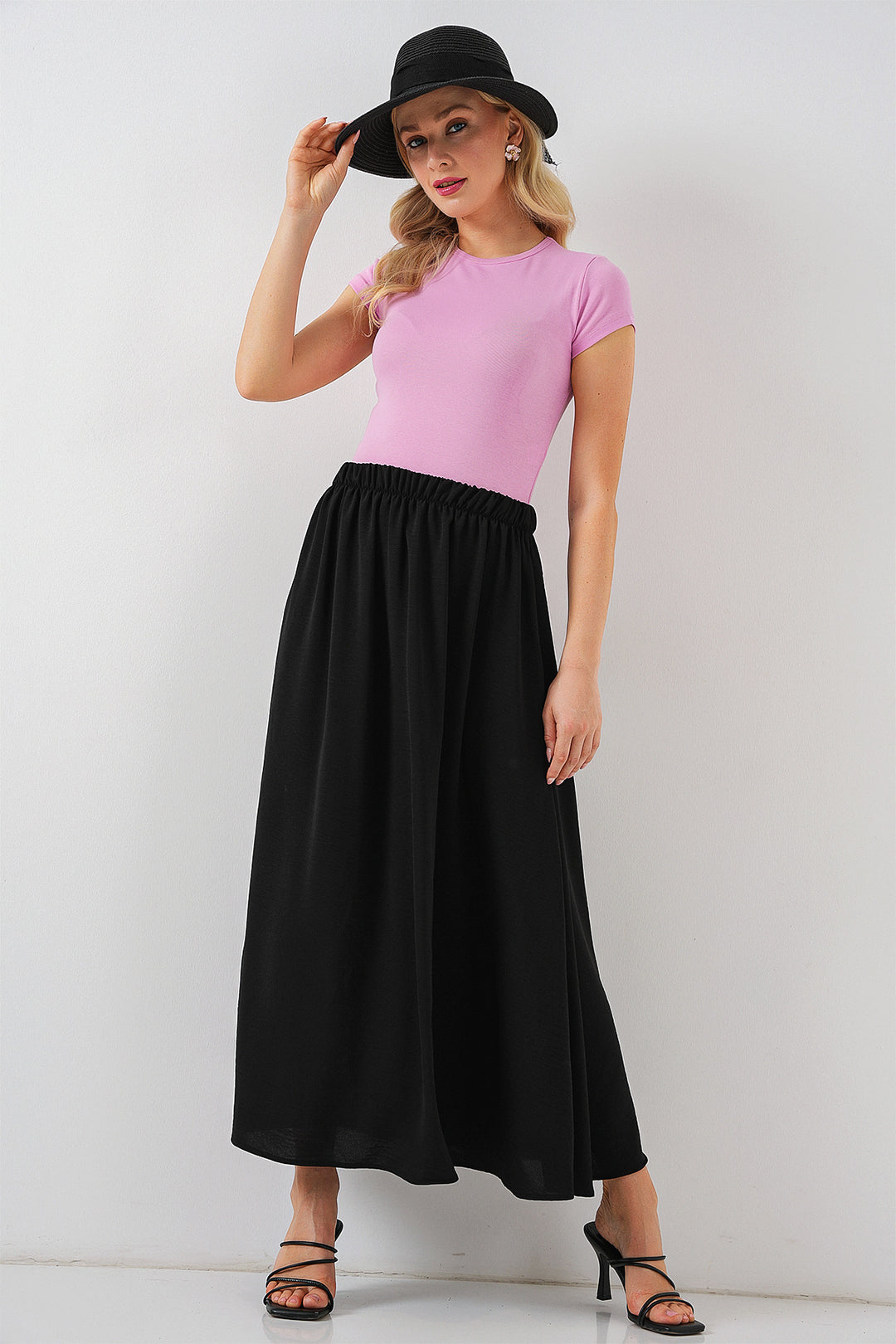 Bigdart Jupe longue en ayrobin pour femmes 8050 - Noir