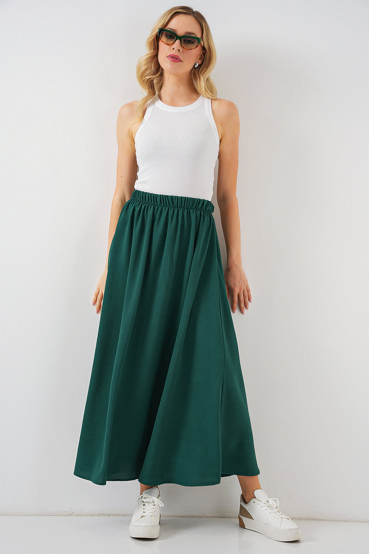 Bigdart Jupe longue en ayrobin femme 8050 - Vert émeraude