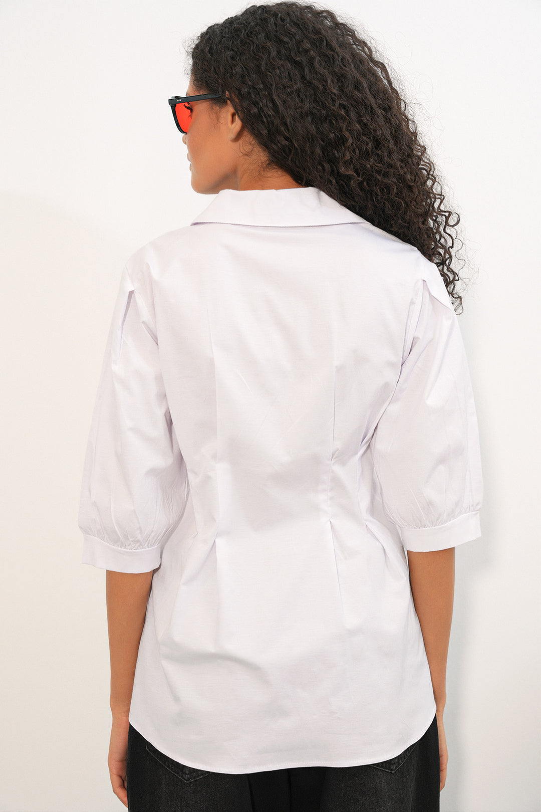 Bigdart Chemise longue ajustée à la taille 20383 - Blanc