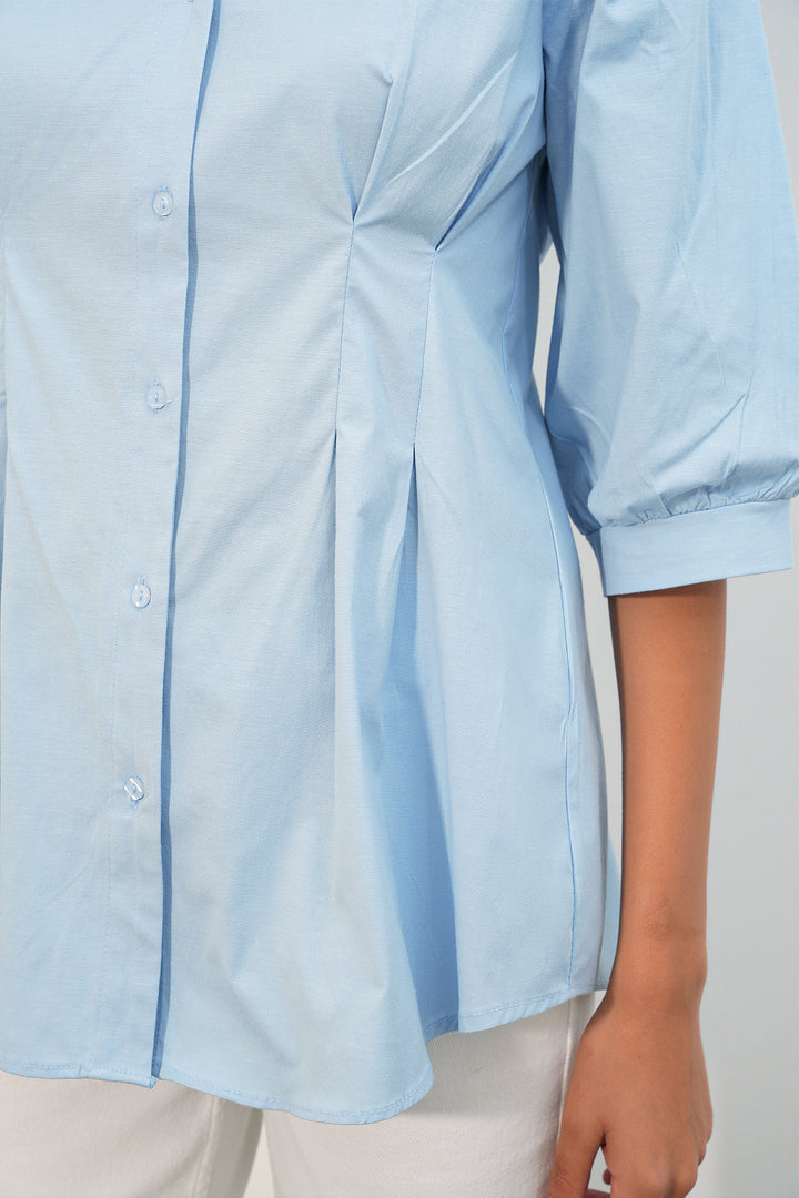 Bigdart Chemise longue ajustée à la taille 20383 - Bleu