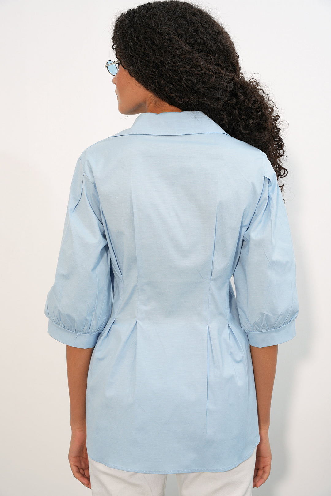 Bigdart Chemise longue ajustée à la taille 20383 - Bleu