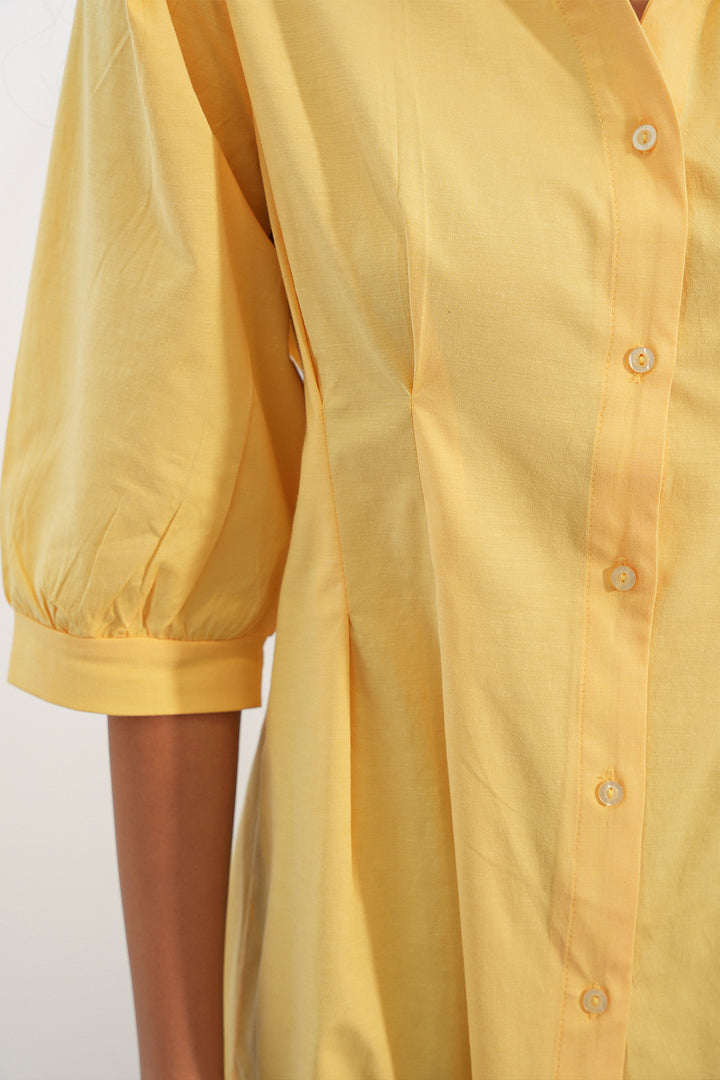 Bigdart Chemise longue ajustée à la taille 20383 - Jaune