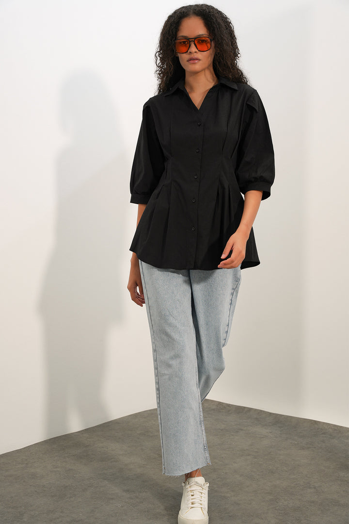 Bigdart Chemise longue ajustée à la taille 20383 - Noir