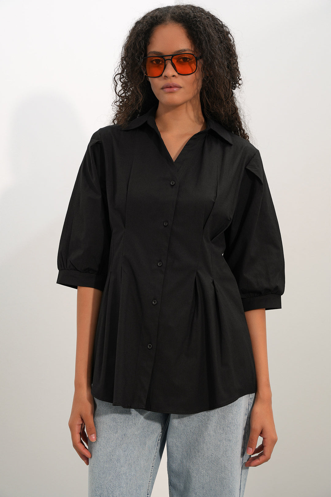 Bigdart Chemise longue ajustée à la taille 20383 - Noir