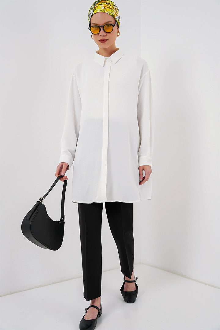 Bigdart Chemisier Long Femme 5945 - Blanc