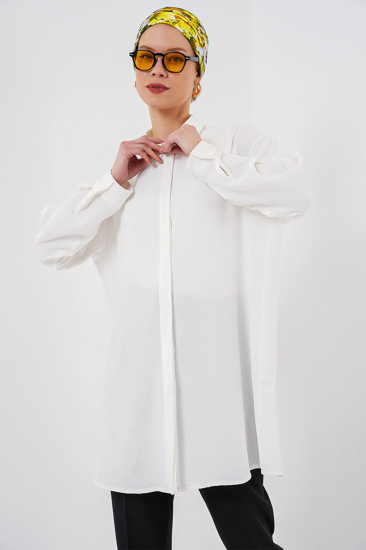 Bigdart Chemisier Long Femme 5945 - Blanc