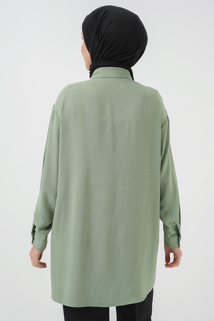 Bigdart Tunique Chemise Longue Femme 5945 - Vert d'eau