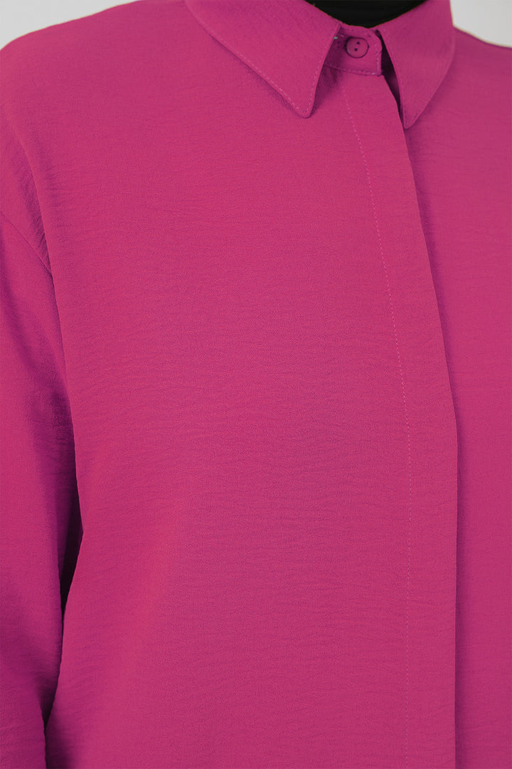 Bigdart Femme Tunique Chemise Longue 5945 - Fuchsia