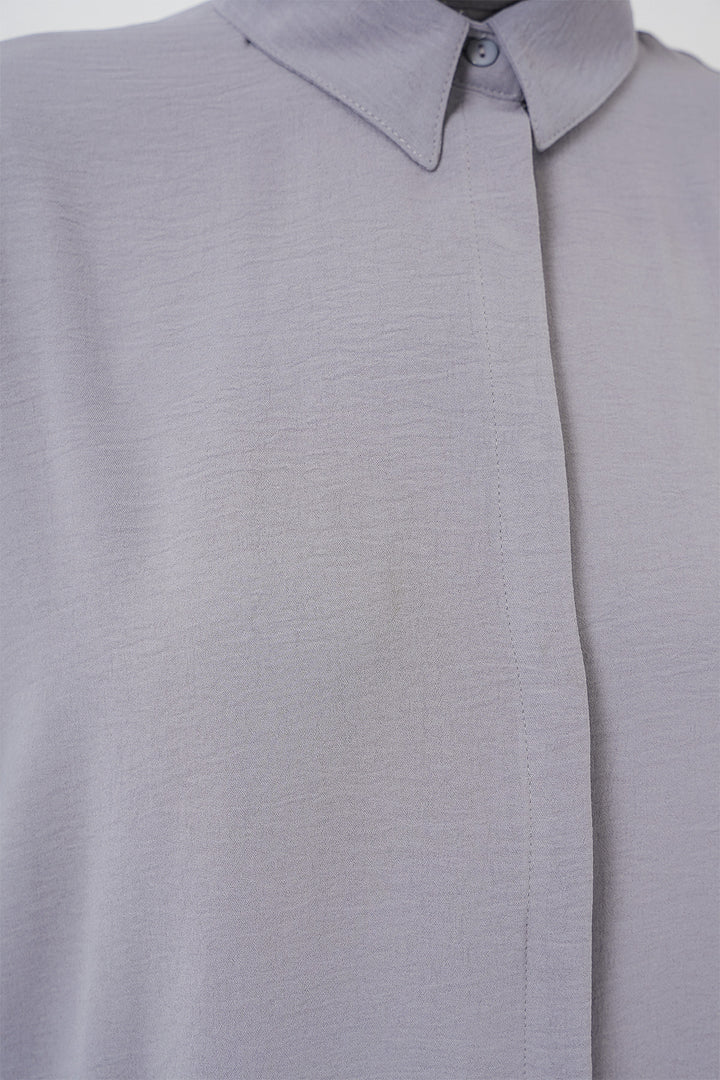 Bigdart Chemise tunique longue femme 5945 - Gris