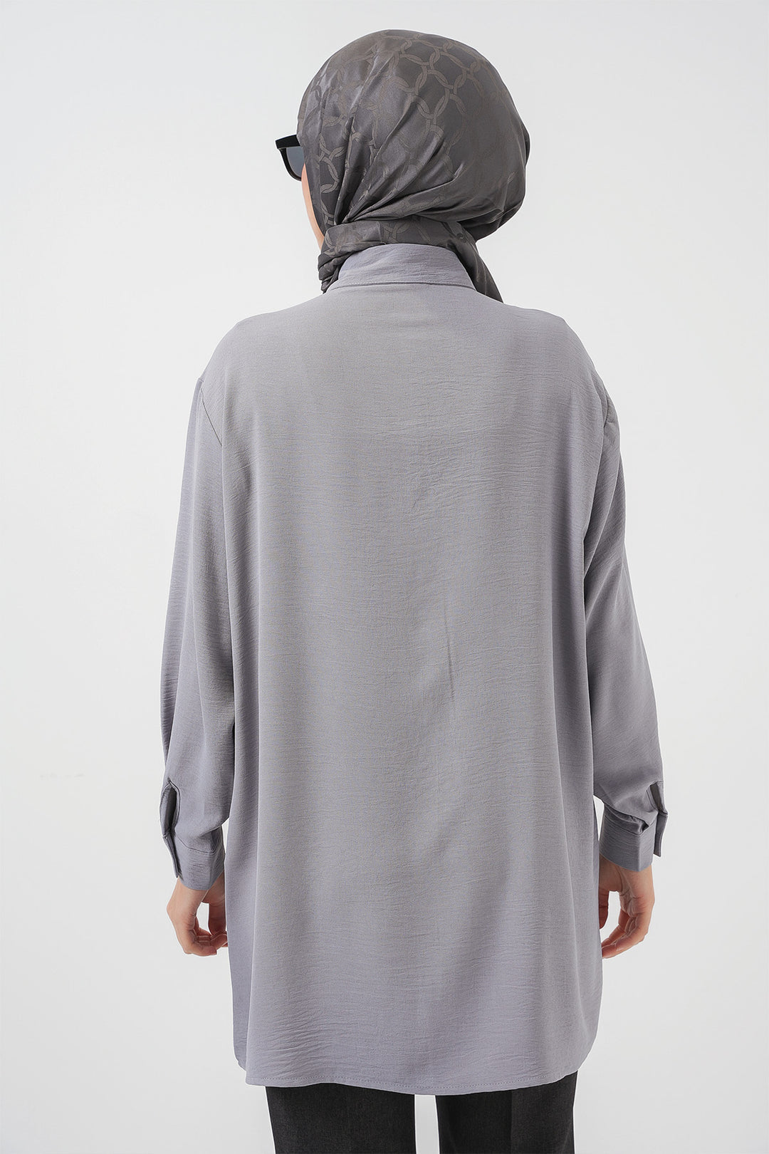 Bigdart Chemise tunique longue femme 5945 - Gris