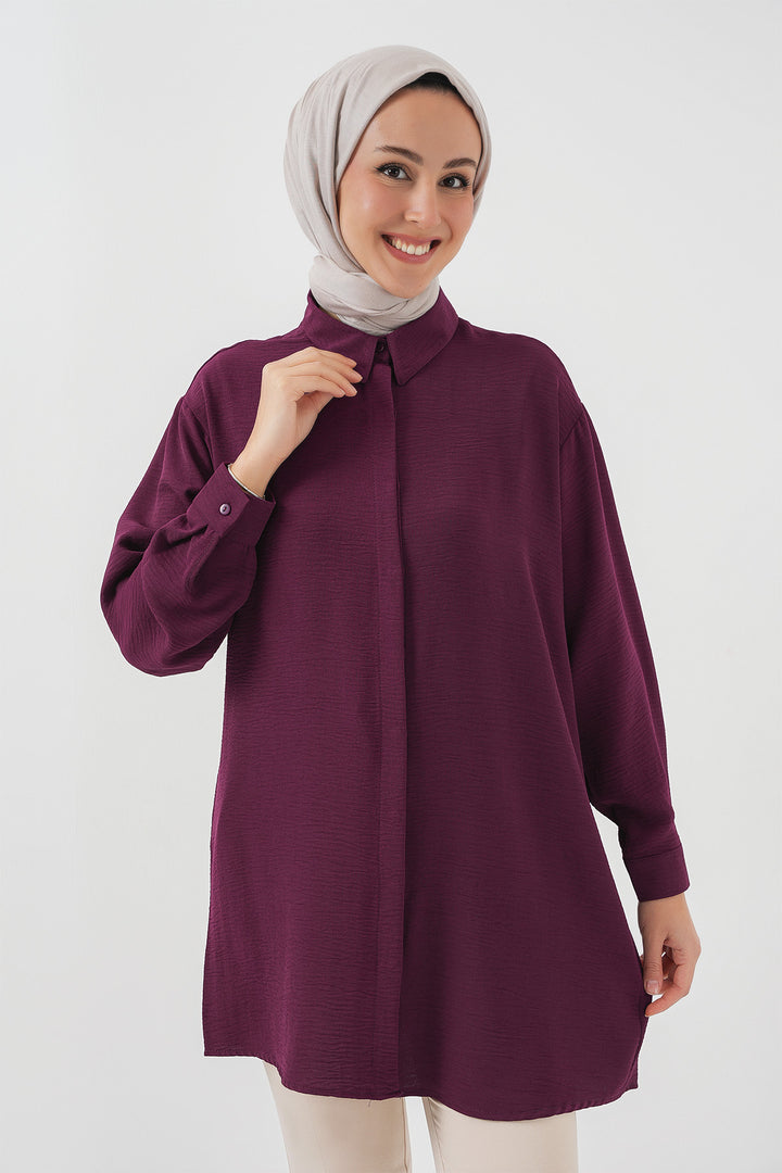 Bigdart Tunique Chemise Longue Femme 5945 - Violet