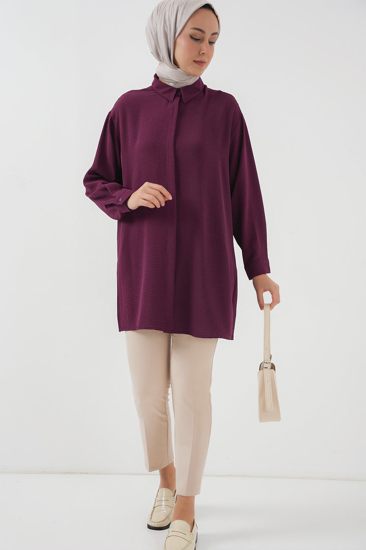 Bigdart Tunique Chemise Longue Femme 5945 - Violet