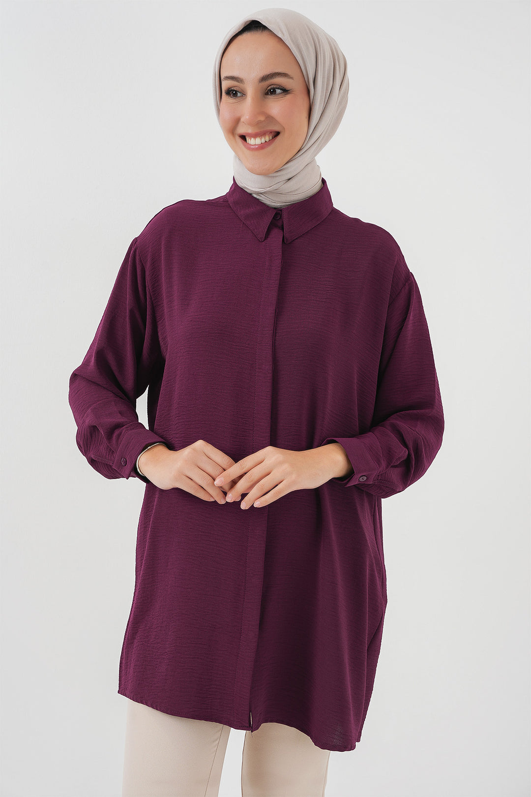 Bigdart Tunique Chemise Longue Femme 5945 - Violet