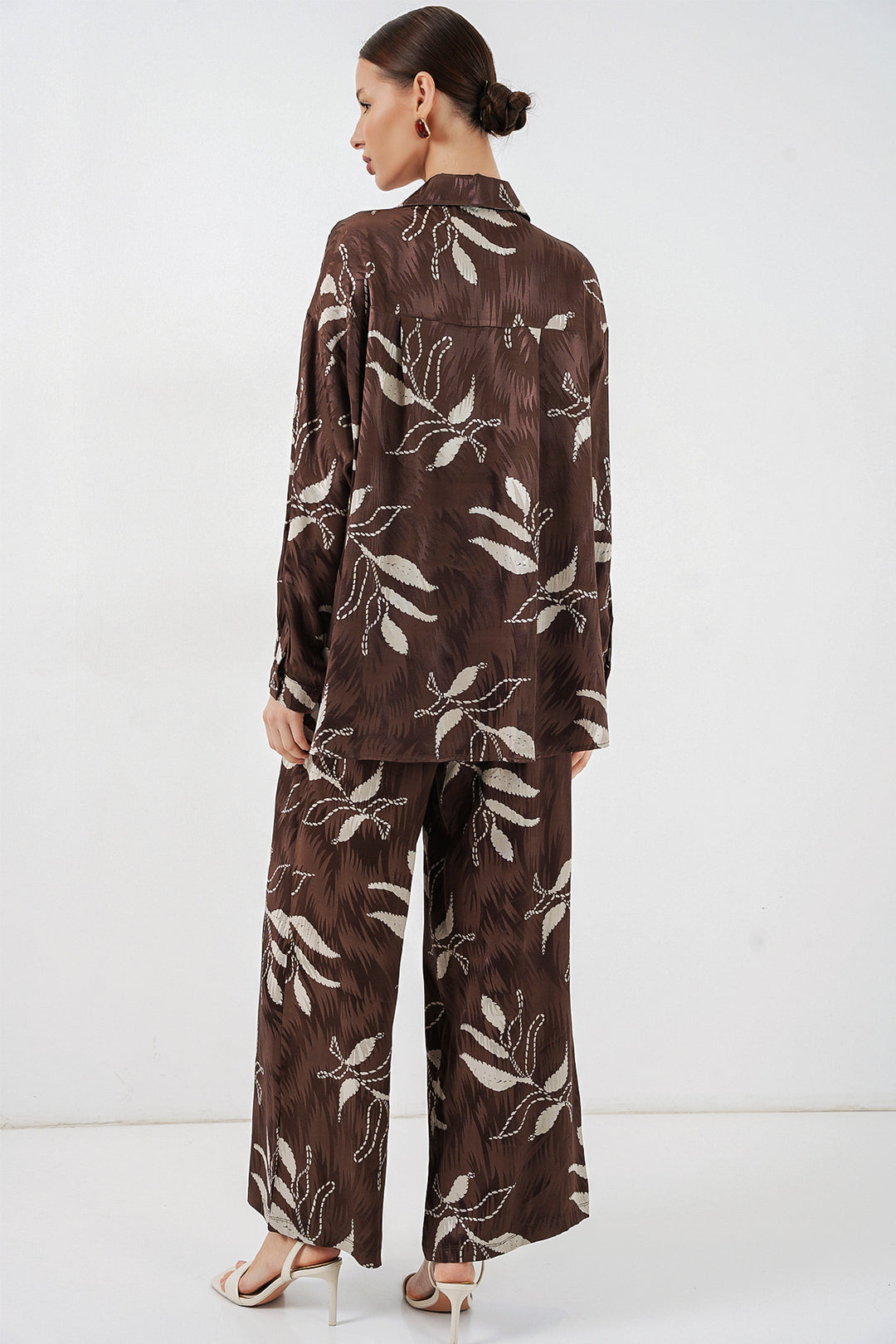 Bigdart Ensemble haut et bas à col long femme 30089 - Marron