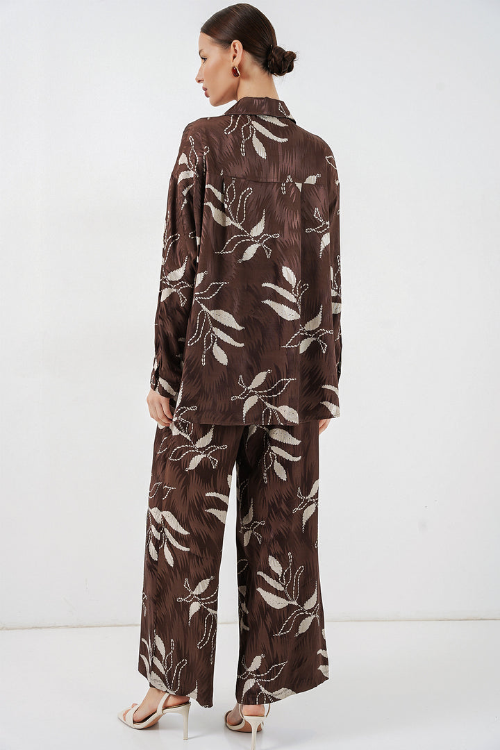 Bigdart Ensemble haut et bas à col long femme 30089 - Marron