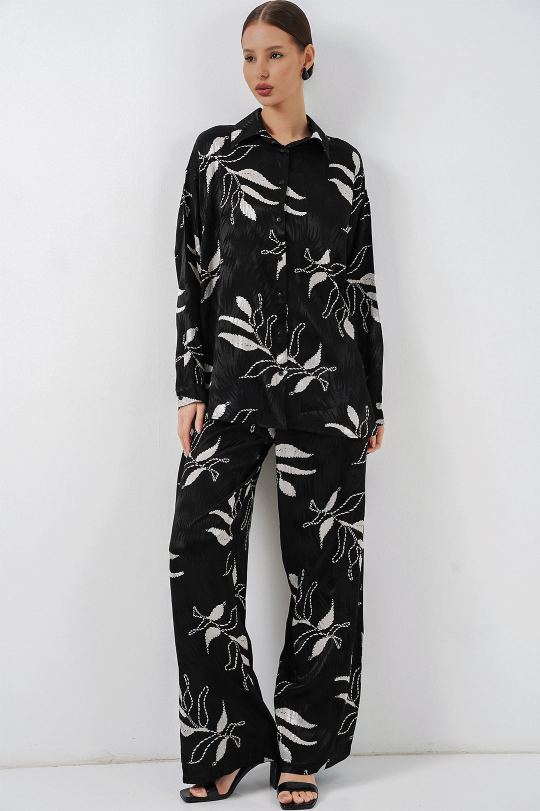 Bigdart Ensemble haut et bas à col long femme 30089 - Noir