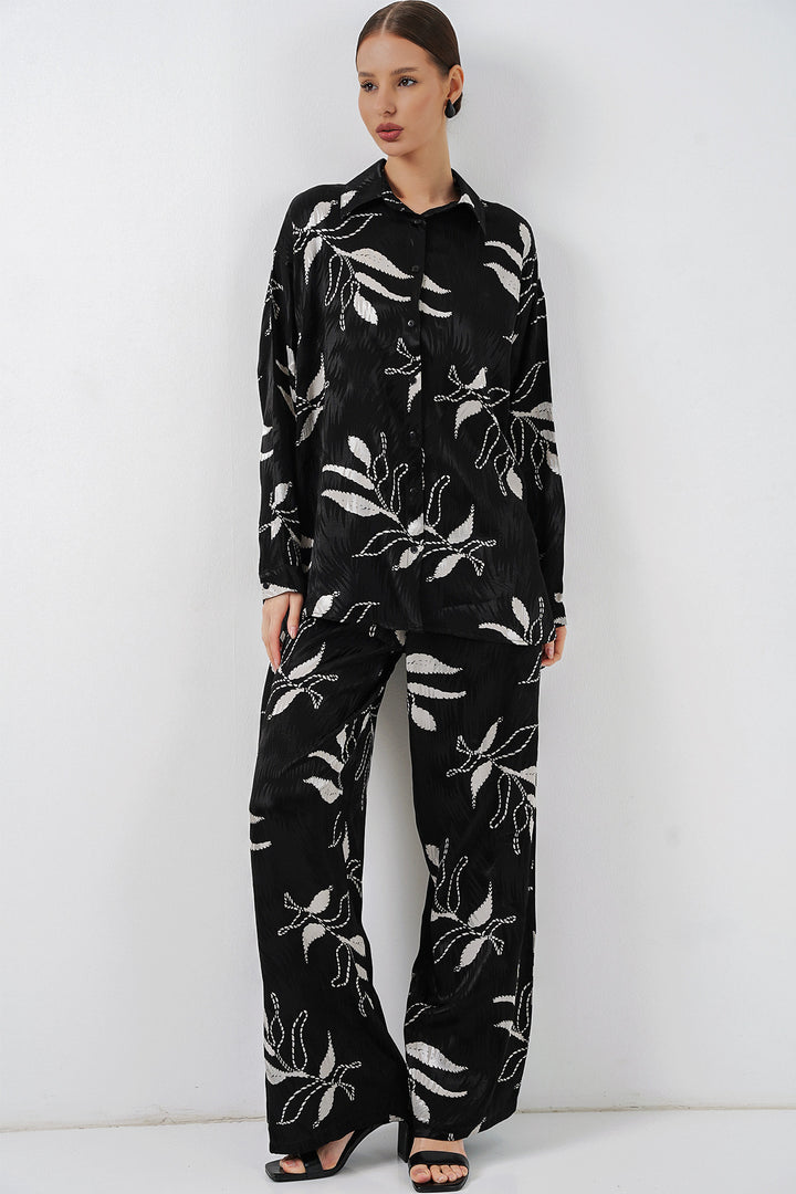 Bigdart Ensemble haut et bas à col long femme 30089 - Noir