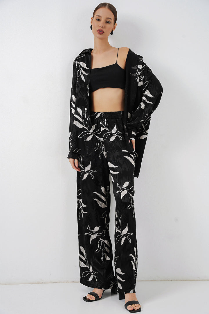 Bigdart Ensemble haut et bas à col long femme 30089 - Noir