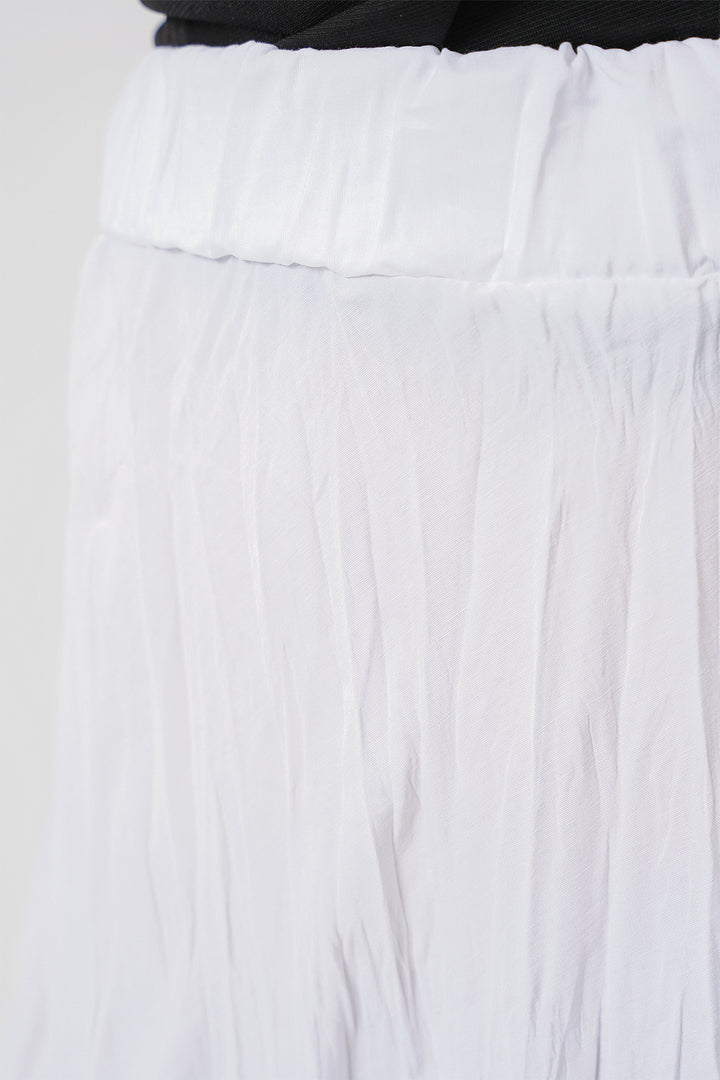 Bigdart Jupe longue froissée pour femme 8042 - Blanc